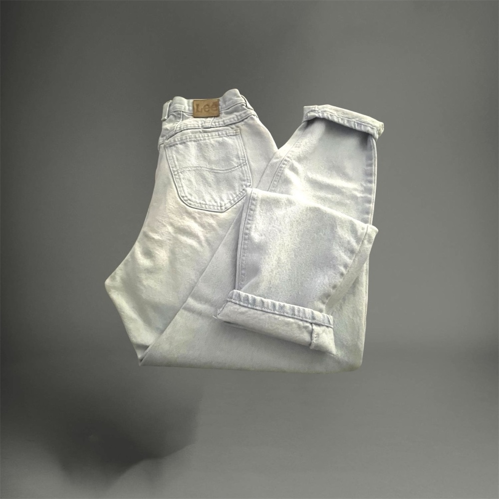Lee Mom Jeans Classic Super Hi-Rise 80's Vintage Light-Wash ~ Perfect Condition - Picture 10 of 16